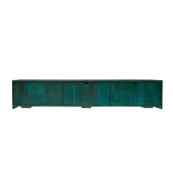 Invicta Interior Stolik pod TV wiszący SWEET GOLDEN SUNSET 160 cm drewno mango turkusowy