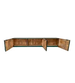 Invicta Interior Stolik pod TV wiszący SWEET GOLDEN SUNSET 160 cm drewno mango turkusowy