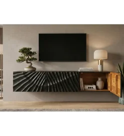 Invicta Interior Stolik pod TV wiszący ZEUS Scorpion 160 cm drewno mango