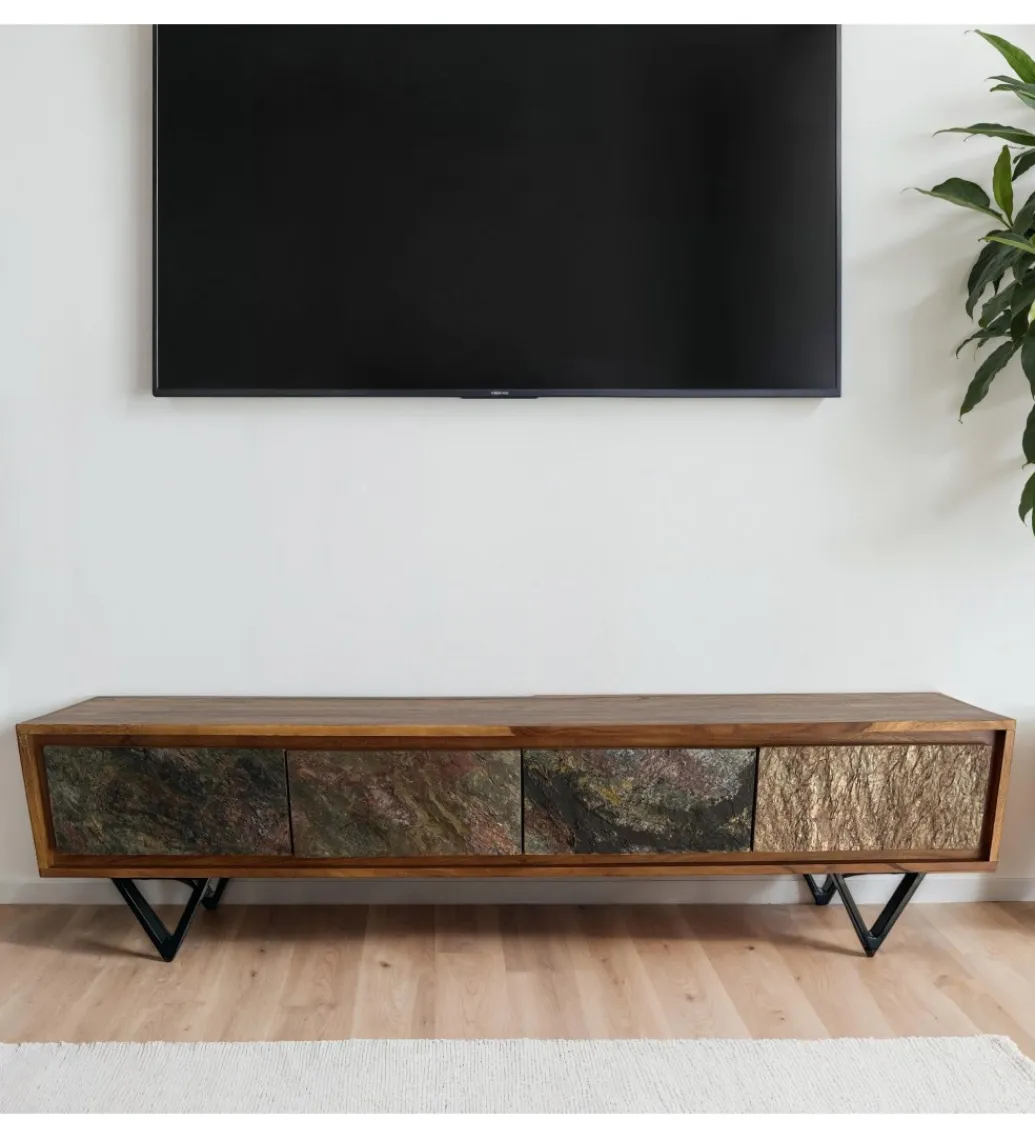 WOHNLING, GERMANY Stolik pod TV WOHNLING 160 cm drewno sheesham