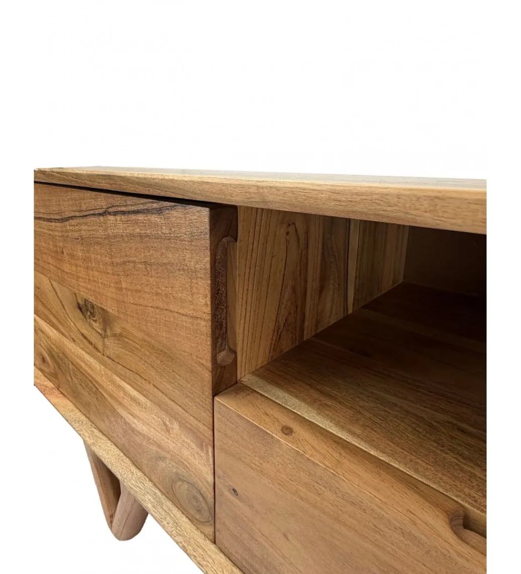 WOHNLING, GERMANY Stolik pod TV WOHNLING 160 cm drewno akacja