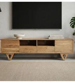 WOHNLING, GERMANY Stolik pod TV WOHNLING 160 cm drewno akacja