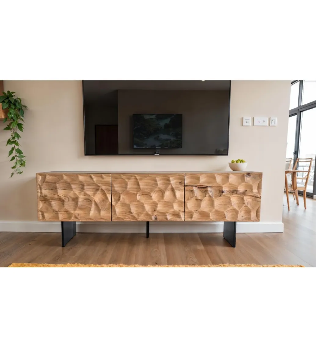 WOHNLING, GERMANY Stolik pod TV WOHNLING 160 cm drewno akacja