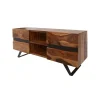 Invicta Interior Stolik pod TV ZAMBEZI Amazonas 160 cm drewno Sheesham