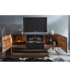 Invicta Interior Stolik pod TV ZEUS Scorpion 160 cm drewno mango