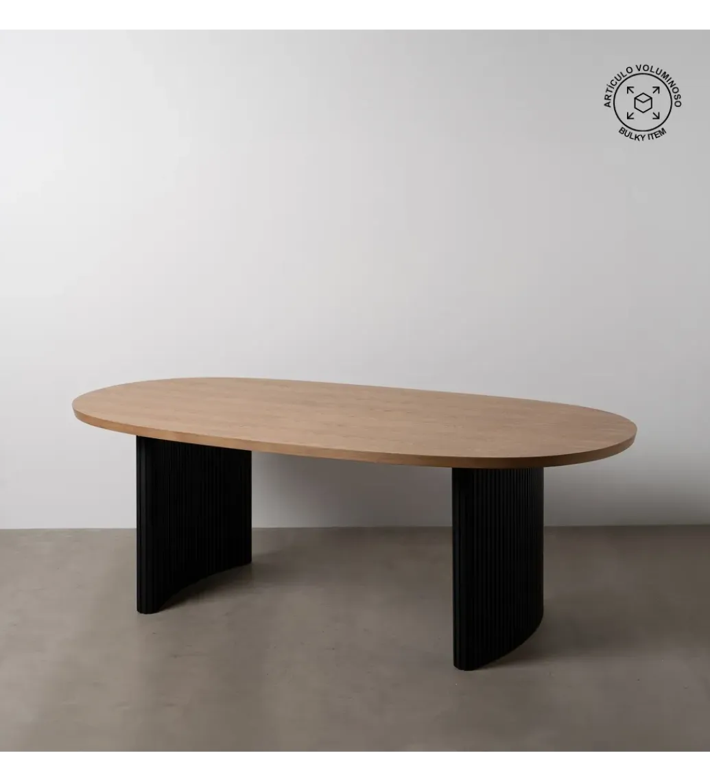 Zona-Design Stół ORLEANS 220 cm naturalny, czarny