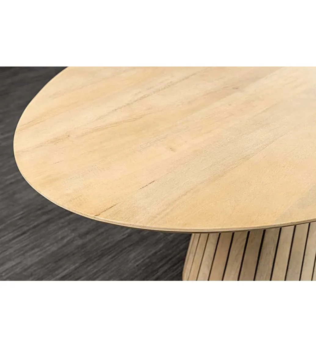Invicta Interior Stół owalny TOMES 220 cm drewno mango bielone