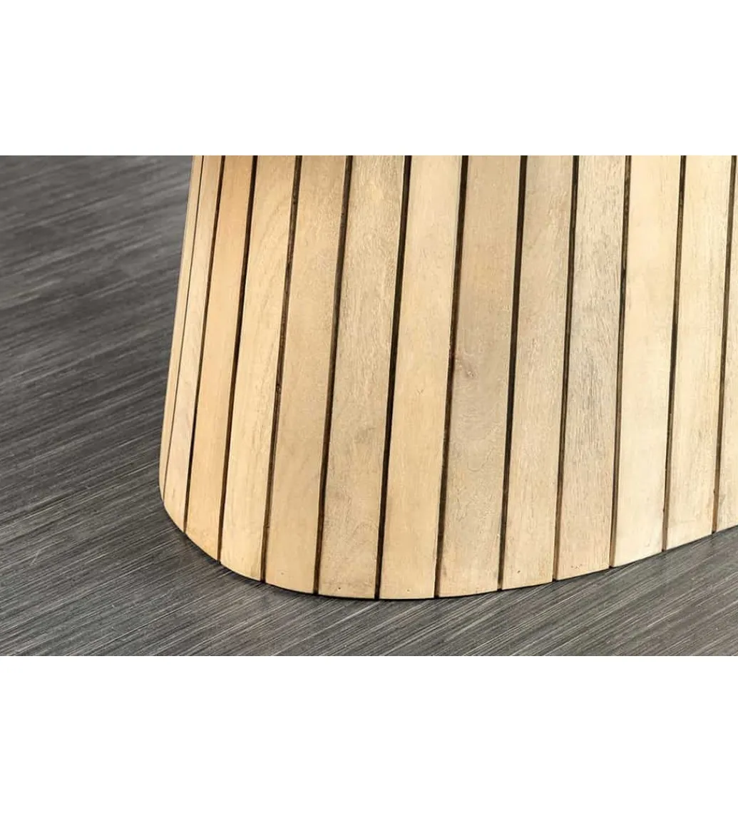 Invicta Interior Stół owalny TOMES 220 cm drewno mango bielone