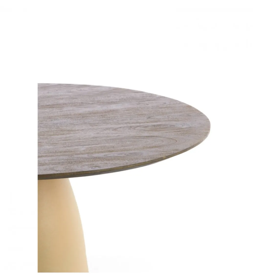 L&L Stół PALMIRA 120 cm naturalny beżowy mat