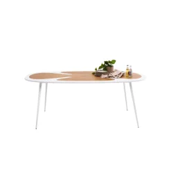 KARE Stół PETAL 200 x 100 cm naturalny biały