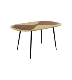 KARE Stół PETAL 150 x 90 cm naturalny czarny