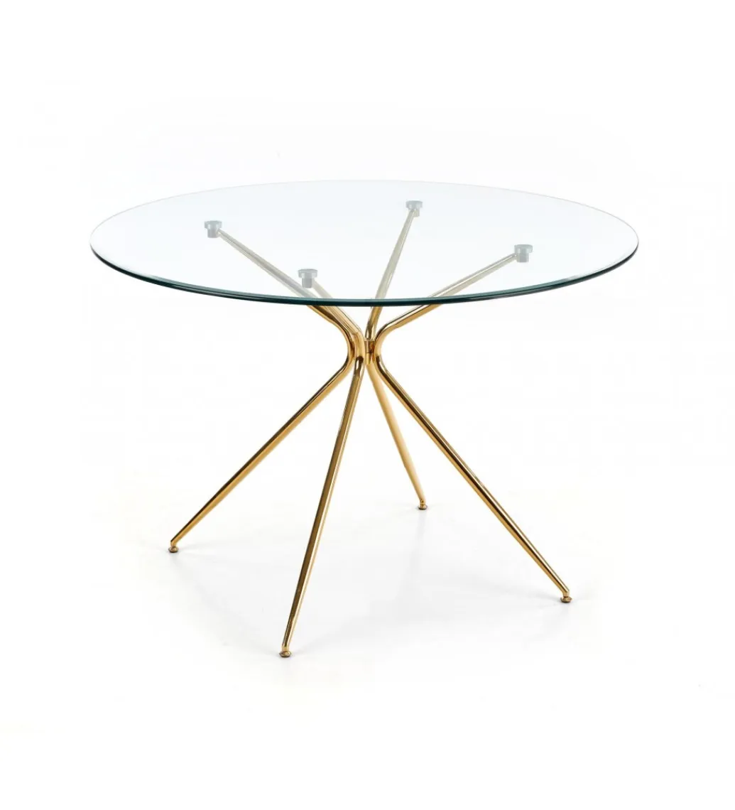 Halmar Stół RONDO 100 cm transparentny