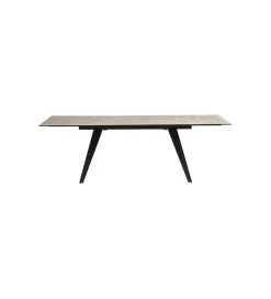 KDesign Stół rozkładany AMSTERDAM od 160 do 240 cm ceramika czarna szkło