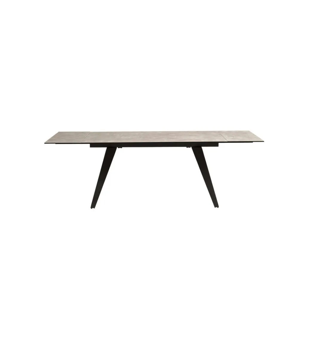 KDesign Stół rozkładany AMSTERDAM od 160 do 240 cm ceramika czarna szkło