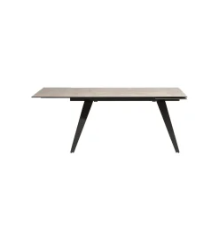 KDesign Stół rozkładany AMSTERDAM od 160 do 240 cm ceramika czarna szkło