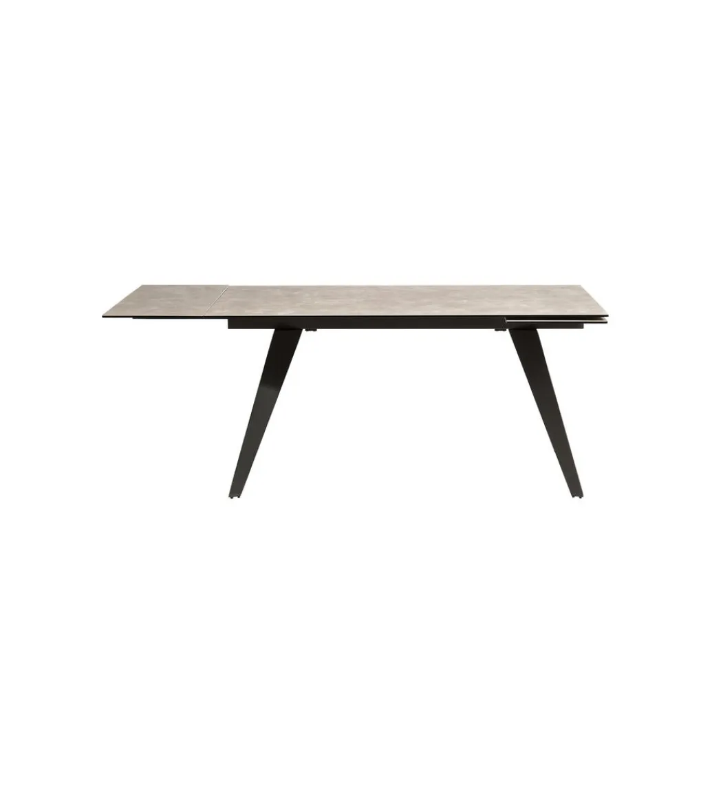 KDesign Stół rozkładany AMSTERDAM od 160 do 240 cm ceramika czarna szkło
