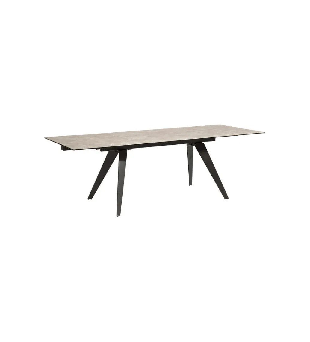 KDesign Stół rozkładany AMSTERDAM od 160 do 240 cm ceramika czarna szkło