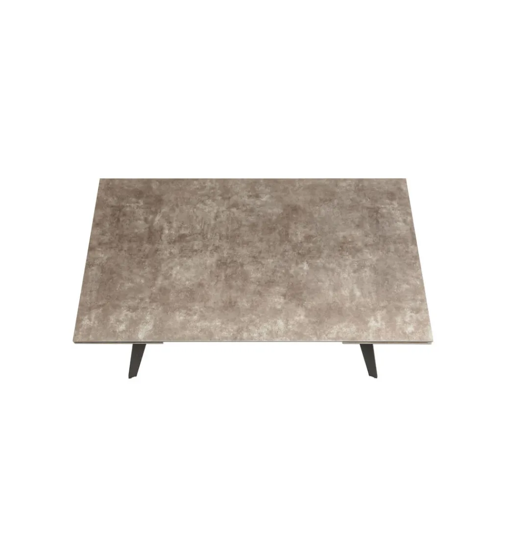 KDesign Stół rozkładany AMSTERDAM od 160 do 240 cm ceramika czarna szkło