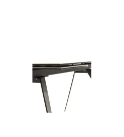 KDesign Stół rozkładany AMSTERDAM od 160 do 240 cm ceramika czarna szkło