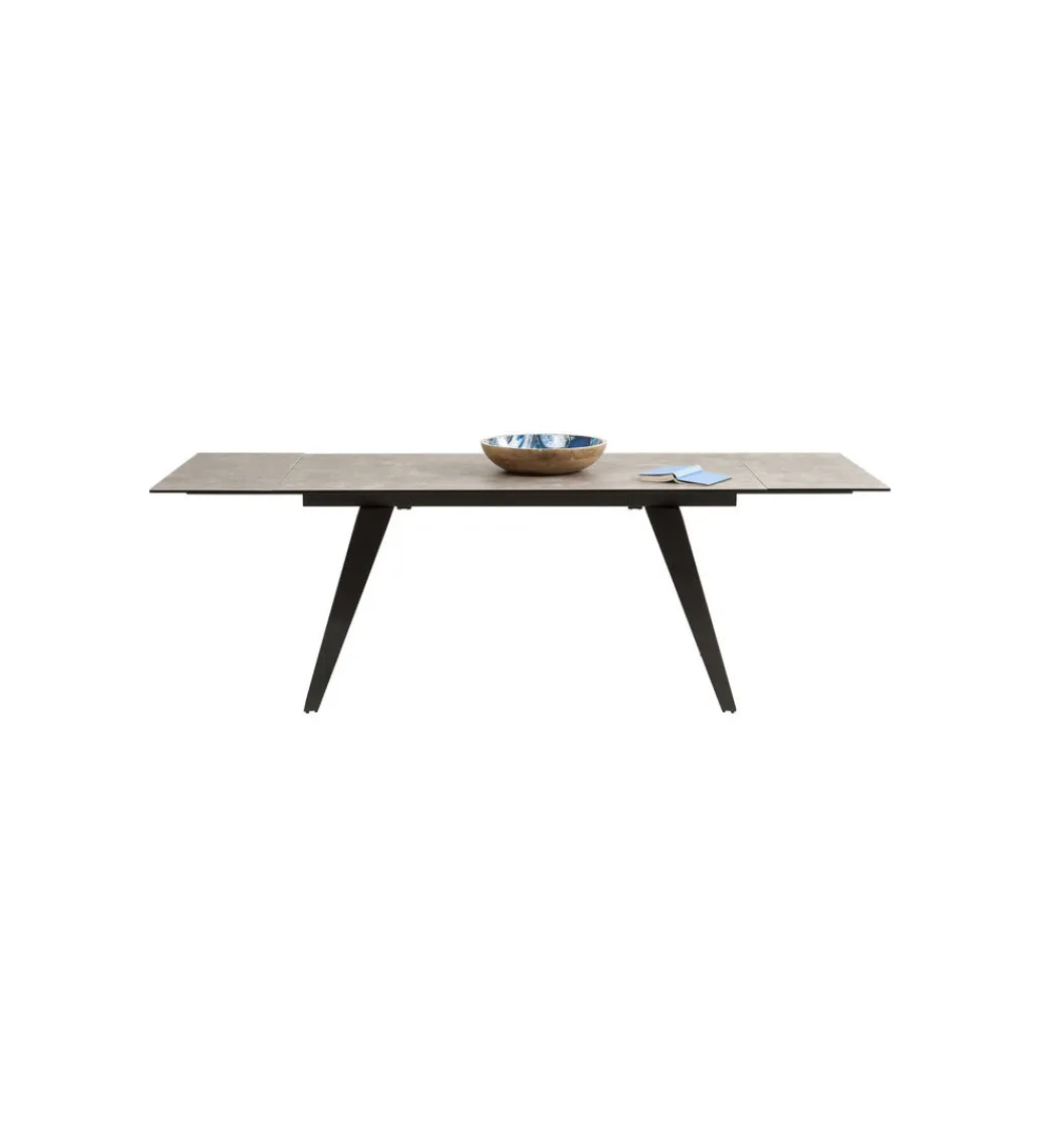 KDesign Stół rozkładany AMSTERDAM od 160 do 240 cm ceramika czarna szkło