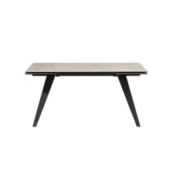 KDesign Stół rozkładany AMSTERDAM od 160 do 240 cm ceramika czarna szkło