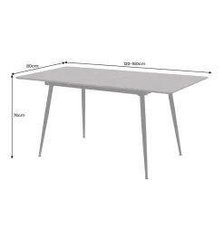 Invicta Interior Stół rozkładany APARTMENT od 120 do 160 cm szary
