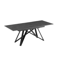 Invicta Interior Stół rozkładany ATLAS 160 do 200 cm ceramika w optyce marmuru grafit