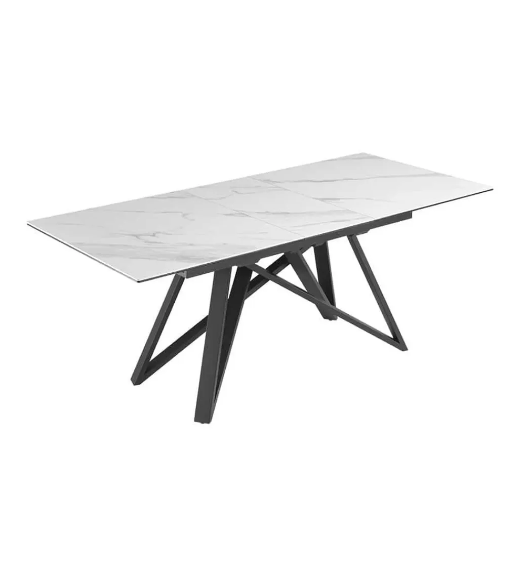 Invicta Interior Stół rozkładany ATLAS 160 do 200 cm ceramika biała