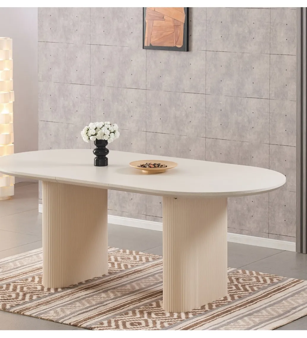 Exclusivas Stół rozkładany COMEDOR od 160 cm do 200 cm beżowy