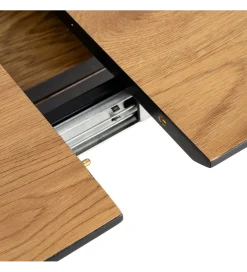 Zona-Design Stół rozkładany ESTANDNO od 120 do 160 cm naturalny czarny