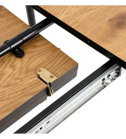Zona-Design Stół rozkładany ESTANDNO od 120 do 160 cm naturalny czarny
