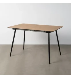 Zona-Design Stół rozkładany ESTANDNO od 120 do 160 cm naturalny czarny