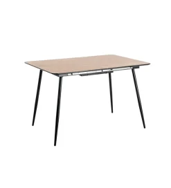 Zona-Design Stół rozkładany ESTANDNO od 120 do 160 cm naturalny czarny