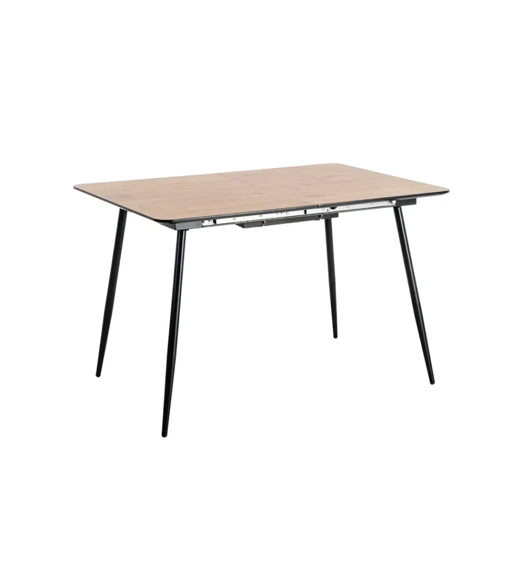 Zona-Design Stół rozkładany ESTANDNO od 120 do 160 cm naturalny czarny