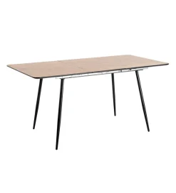 Zona-Design Stół rozkładany ESTANDNO od 120 do 160 cm naturalny czarny