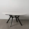 Zona-Design Stół rozkładany JAMEOX 120 cm czarny blat ceramika w optyce marmuru