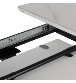 Zona-Design Stół rozkładany JAMEOX 120 cm czarny blat ceramika w optyce marmuru