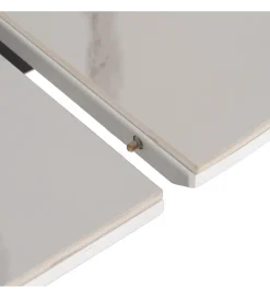Zona-Design Stół rozkładany JAMEOX 120 cm czarny blat ceramika w optyce marmuru