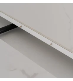 Zona-Design Stół rozkładany JAMEOX 120 cm czarny blat ceramika w optyce marmuru
