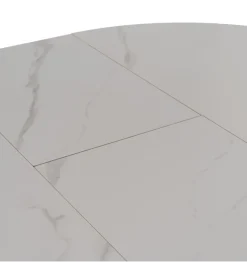 Zona-Design Stół rozkładany JAMEOX 120 cm czarny blat ceramika w optyce marmuru