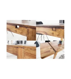 Invicta Interior Stół rozkładany Lagos 120 cm - 200 cm drewno sheesham