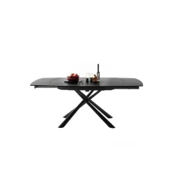 MCA Stół Rozkładany NICOSIA 130 Cm - 190 Cm Ceramika antracyt