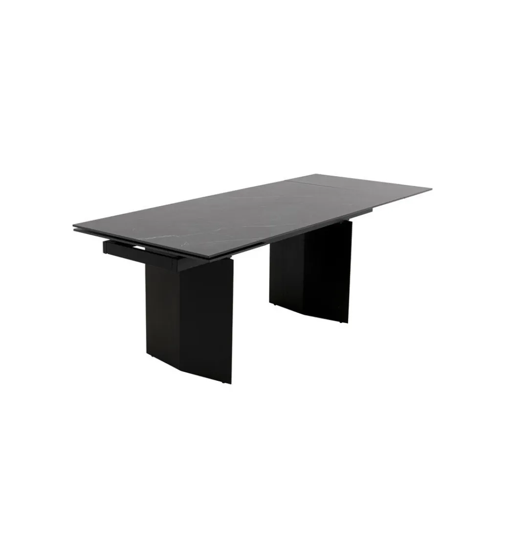 KARE Stół rozkładany NOVEL 180 cm -220 cm - 260 cm ceramika w optyce czarnego marmuru