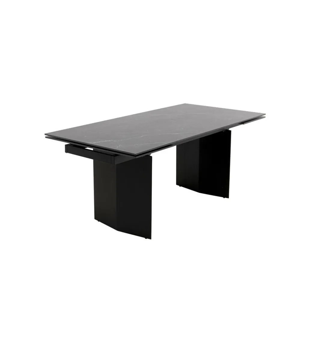 KARE Stół rozkładany NOVEL 180 cm -220 cm - 260 cm ceramika w optyce czarnego marmuru