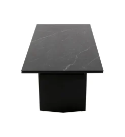 KARE Stół rozkładany NOVEL 180 cm -220 cm - 260 cm ceramika w optyce czarnego marmuru