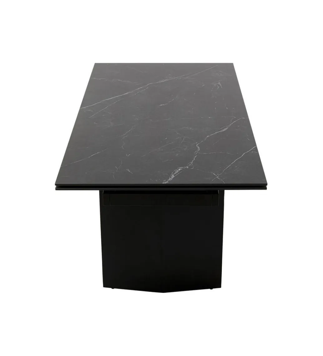 KARE Stół rozkładany NOVEL 180 cm -220 cm - 260 cm ceramika w optyce czarnego marmuru