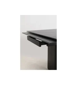 KARE Stół rozkładany NOVEL 180 cm -220 cm - 260 cm ceramika w optyce czarnego marmuru