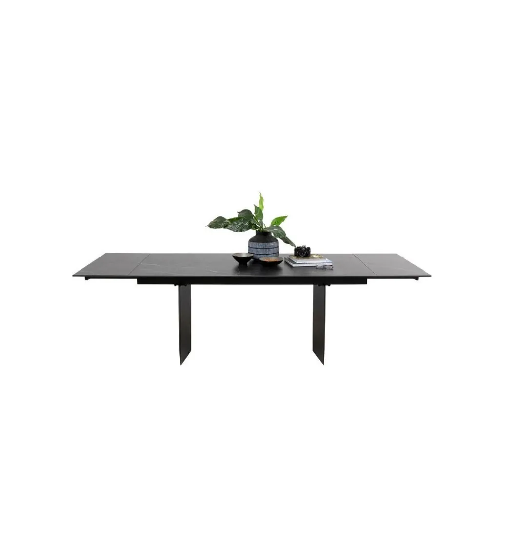 KARE Stół rozkładany NOVEL 180 cm -220 cm - 260 cm ceramika w optyce czarnego marmuru