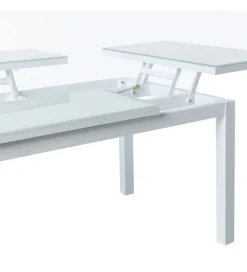 Zona-Design Stół rozkładany ogrodowy AGNES 120 cm biały