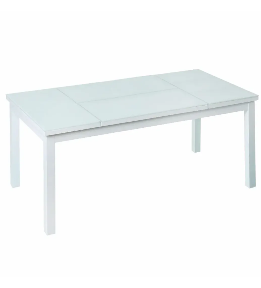 Zona-Design Stół rozkładany ogrodowy AGNES 120 cm biały